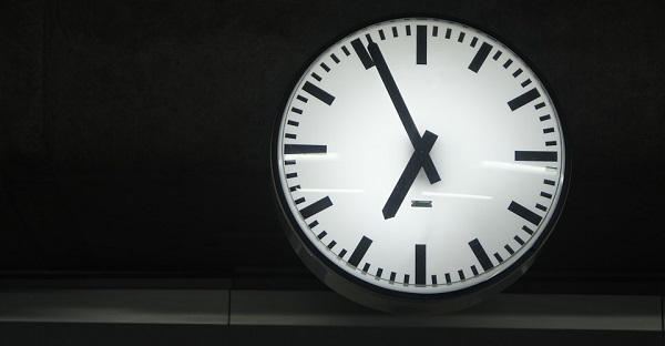 Clock at nighttime