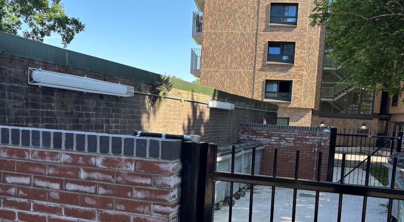 External lights for bin area