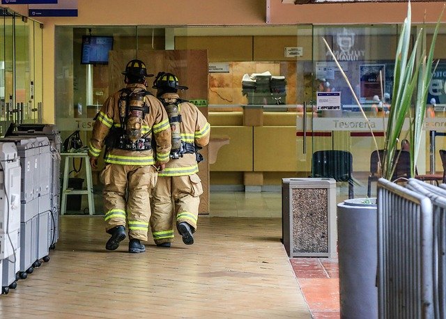 fire officers in office building